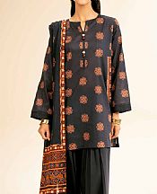 Nishat Black Lawn Suit (2 pcs)- Pakistani Lawn Dress