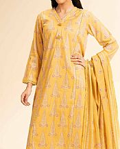Nishat Yellow Lawn Suit (2 pcs)- Pakistani Lawn Dress