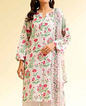 Nishat Off White Lawn Suit- Pakistani Lawn Dress