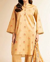 Nishat Light Peach Lawn Suit- Pakistani Lawn Dress