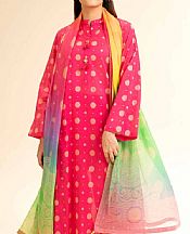 Nishat Dark Pink Lawn Suit- Pakistani Lawn Dress