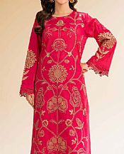 Nishat Cerise Pink Cambric Suit (2 pcs)- Pakistani Designer Lawn Suits
