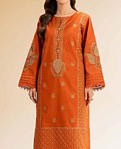 Nishat Bright Orange Cambric Suit (2 pcs)- Pakistani Designer Lawn Suits