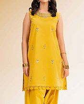 Nishat Yellow Cambric Suit (2 pcs)- Pakistani Designer Lawn Suits