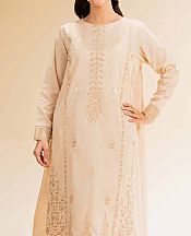 Nishat Beige Cambric Suit (2 pcs)- Pakistani Lawn Dress