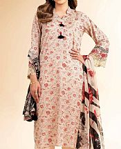 Nishat Ivory Lawn Suit (2 pcs)- Pakistani Designer Lawn Suits