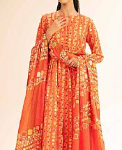 Nishat Orange Lawn Suit