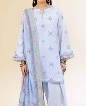 Nishat Tropical Blue Lawn Suit- Pakistani Lawn Dress