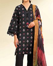 Nishat Black Lawn Suit- Pakistani Designer Lawn Suits