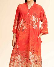 Nishat Portland Orange Lawn Suit (2 pcs)- Pakistani Lawn Dress