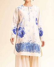 Nishat Off White Lawn Suit (2 pcs)- Pakistani Lawn Dress