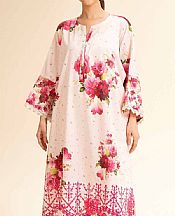 Nishat Off White Lawn Suit (2 pcs)- Pakistani Lawn Dress
