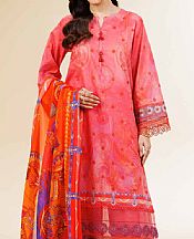 Nishat Brink Pink Lawn Suit- Pakistani Designer Lawn Suits