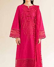Nishat Dark Pink Cambric Suit- Pakistani Lawn Dress