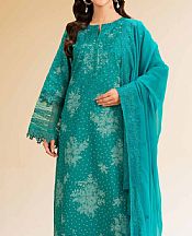 Nishat Teal Cambric Suit- Pakistani Lawn Dress