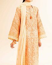 Nishat Peach Cambric Suit- Pakistani Lawn Dress