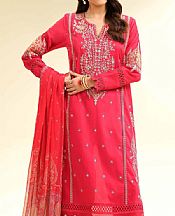 Nishat Radical Red Cambric Suit- Pakistani Lawn Dress