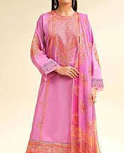 Nishat Pink Cambric Suit- Pakistani Designer Lawn Suits