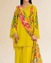 Nishat Lemon Yellow Lawn Suit- Pakistani Lawn Dress