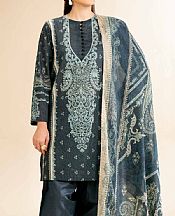 Nishat Charcoal Cambric Suit- Pakistani Designer Lawn Suits