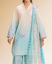 Nishat Light Blue Cambric Suit- Pakistani Lawn Dress