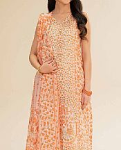 Nishat Pale Pink/Orange Cambric Suit- Pakistani Designer Lawn Suits