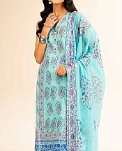 Nishat Aqua Cambric Suit- Pakistani Designer Lawn Suits