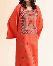 Nishat Sun__Orange Dobby Suit (2 pcs)- Pakistani Winter Clothing