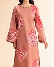 Nishat Dark Salmon Cambric Suit (2 pcs)- Pakistani Designer Lawn Suits