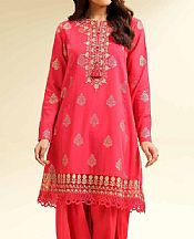 Nishat Radical Red Jacquard Suit (2 pcs)- Pakistani Designer Lawn Suits