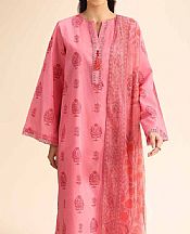 Nishat Flamingo Pink Cambric Suit (2 pcs)- Pakistani Designer Lawn Suits