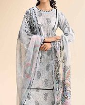 Nishat Light Grey Cambric Suit (2 pcs)- Pakistani Designer Lawn Suits