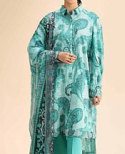 Nishat Aqua Cambric Suit (2 pcs)- Pakistani Lawn Dress