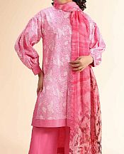 Nishat Pink Cambric Suit (2 pcs)- Pakistani Designer Lawn Suits