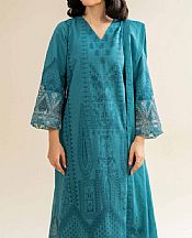 Nishat Teal Jacquard Suit- Pakistani Designer Lawn Suits