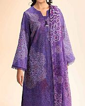 Nishat Purple Cambric Suit- Pakistani Designer Lawn Suits