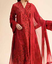 Nishat Persian Red Cambric Suit- Pakistani Lawn Dress