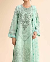 Nishat Sea Green Cambric Suit- Pakistani Lawn Dress