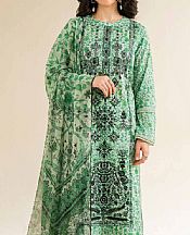Nishat Off White/Green Cambric Suit- Pakistani Designer Lawn Suits