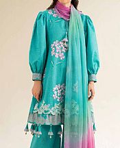 Nishat Light Sea Green Cambric Suit- Pakistani Lawn Dress