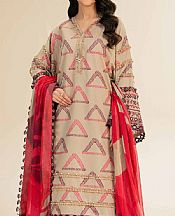 Nishat Tan Jacquard Suit- Pakistani Designer Lawn Suits