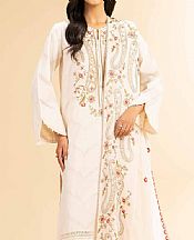Nishat Off White Cotton Suit- Pakistani Lawn Dress
