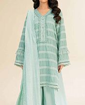 Nishat Mint Green Jacquard Suit- Pakistani Designer Lawn Suits