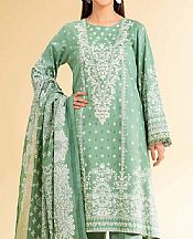 Nishat Mint Green Cambric Suit- Pakistani Lawn Dress