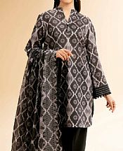 Nishat Black Lawn Suit (2 pcs)- Pakistani Lawn Dress
