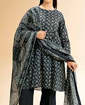 Nishat Black Lawn Suit (2 pcs)- Pakistani Designer Lawn Suits