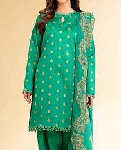Nishat Green Lawn Suit (2 pcs)- Pakistani Lawn Dress