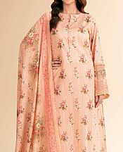 Nishat Peach Lawn Suit (2 pcs)- Pakistani Designer Lawn Suits