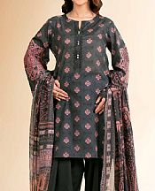 Nishat Black Lawn Suit (2 pcs)- Pakistani Lawn Dress