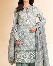 Nishat Grey/Off White Lawn Suit (2 pcs)- Pakistani Lawn Dress